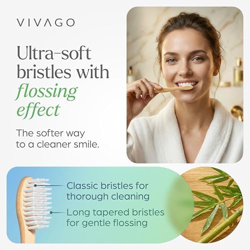 VIVAGO Extra Soft Toothbrushes for Adults - Ultra Soft Bristle Toothbrush - Image 2