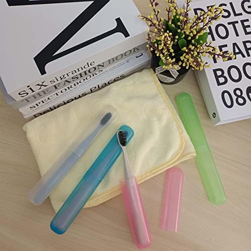Medsuo 4 PCS Plastic Toothbrush Cases, Travel Toothbrush Holder - Image 2