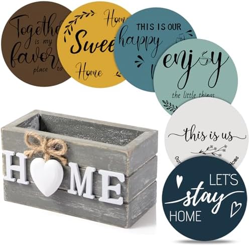 Queekay House Warming Gifts New Home Farmhouse Coasters Set of 6, Boho by Queekay