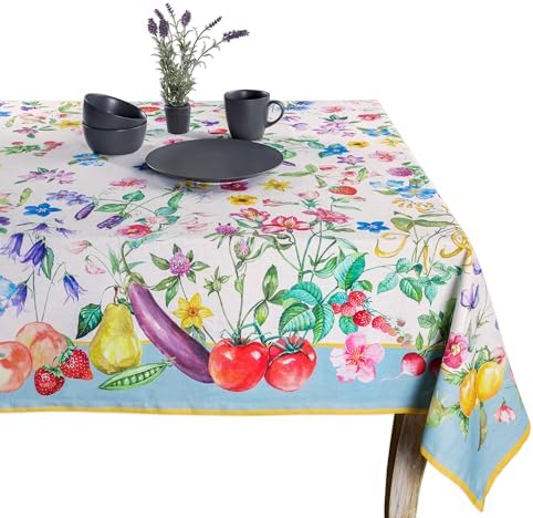 Maison d' Hermine Table Cloth Rectangle Table Reusable 100% Cotton 70"x120" by MaisondHermine