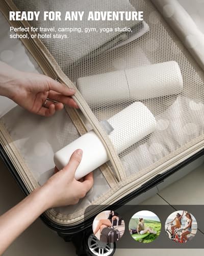 FERYES Travel Toothbrush Holder – 3-in-1 Portable Organizer with Draining Lid & Mouthwash Cup (White) - Image 7