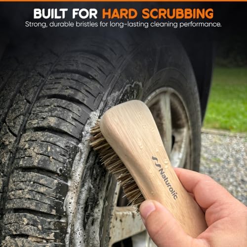 All-Natural Wooden Scrub Brush Set | Wooden Handle | Palmyra Bristle Brush for Cleaning | Eco Friendly Cleaning Products | Scrub Brush Set of 2 - Image 2