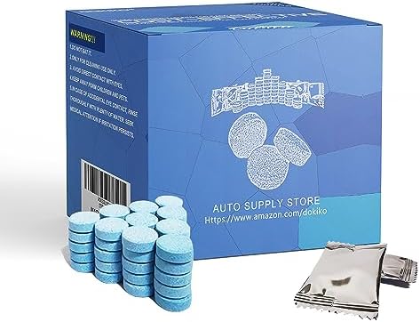 DOKIKO 100 PCS Glass Cleaner Refill,Glass Clean Tablets, Window Clean Refill Tablets, Plastic-Free Formula for Windows,1600fl oz Spray Plastic-Free Formula for Windows, Mirrors & Windshields by DOKIKO