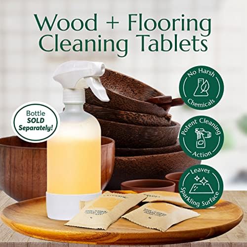 CLEANOMIC Wood and Flooring Cleaning Tablets (6 Pack) - All-Purpose Multi-Surface Household Cleaner Tablets (Orange Scent) - Image 2