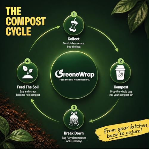 40-45 Gallon Compostable Trash Bags with Flat Top, 20 Count, Heavy Duty 1.6 Mil, Large Commercial Industrial Outdoor Contractor Bags, BPI Certified, ASTM D6400, Fits 40 45 Gal - Image 6