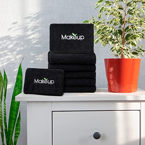 Orighty Microfiber Makeup Remover Cloths - Super Soft, Quick Dry Face Towels for Cleansing, 13 x 13 Inch, 6 Count, Black (Pack of 3) - Image 6