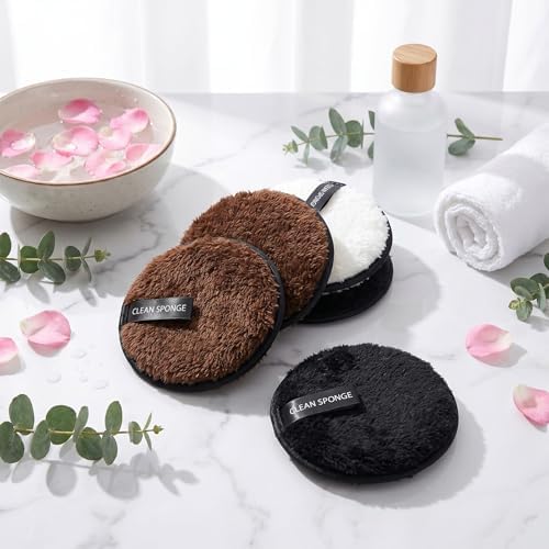 6Pcs Reusable Cotton Pads, Shimmeroo Reusable Cotton Rounds Makeup Remover Pads Double-Sided Facial Cleansing Puffs Round Make up Remover Pad for All Skin Types - Image 6