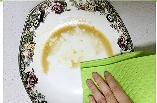 Reusable Cleaning Cellulose Sponge Cloths Absorbent Wipes Clean Kitchen Car Dish Eco-Friendly Dishcloth Hand Towel Auto - 2pack (10pcs) - Non Vacuum - Image 6
