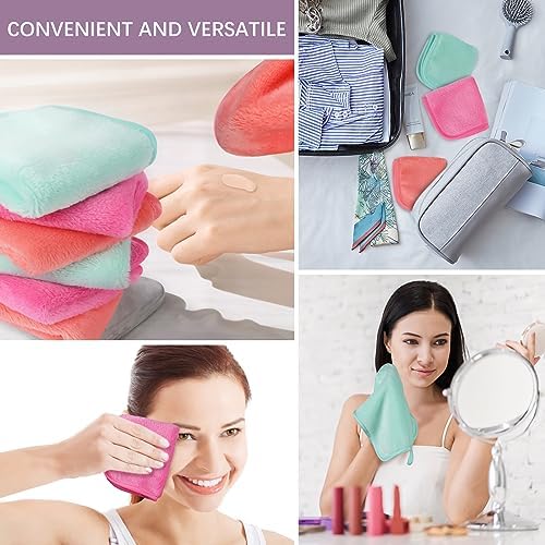 VIVOTE Microfiber Face Cloth Quick Drying Flannel Makeup Remover Pads 6pcs - Image 5
