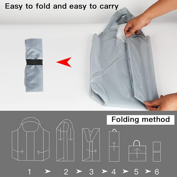 Aricsen 20 Pack Durable Colorful Folding Reusable Grocery Bags Handles Bulk Strong, Colored Eco Friendly Shopping Foldable Kitchen Large Washable Pocket Nylon, Polyester Color Cloth Fabric