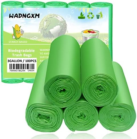 Compostable 3 Gallon Trash Bags, 100 Count by WADNGXM