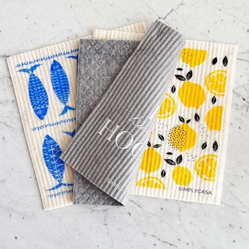 8 Pack Reusable Swedish Dishcloth, for Kitchen and Household Use, Super Absorbency, Made in Sweden, Cellulose Sponge Dish Cloths, Paper Towel Replacement, Plastic-Free Packaging - Image 7