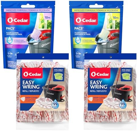 O-Cedar 2 Deep Clean Refills + 1 Citrus and 1 Lavender Pacs (Variety Pack) by O-Cedar