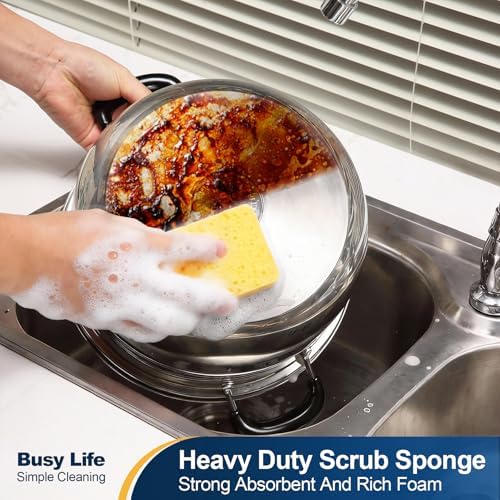 Yocada Cellulose Sponge 12 Pack Biodegradable Natural Kitchen Sponge - Image 5