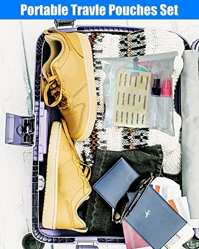 SEQUHITKU 17 Pack Travel Pouches for Toiletries,TSA Approved,Travel Size Portable Containers,Stand Up Pouch,Refillable Travel Accessories for Shampoo Conditioner Lotion Soap Liquids (C-17pcs) - Image 6