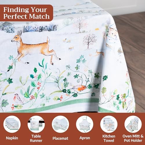 Maison d' Hermine Table Cloth Rectangle Table Reusable 100% Cotton 70"x120" - Image 4