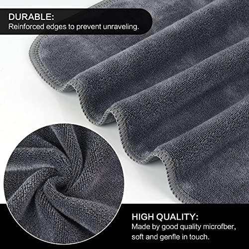 Microfiber Facial Cloths Fast Drying Washcloth 12inch x 12inch Grey 20 pack - Image 3