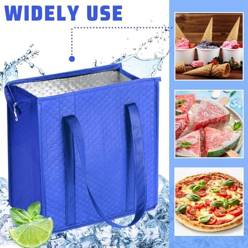 Paterr 4 Pcs Insulated Grocery Bags Reusable, with Zipper - Image 4