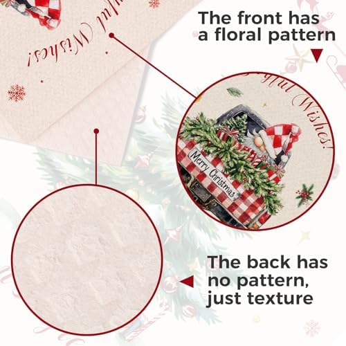 wlich 10PCS Swedish Dishcloths for Kitchen, Reusable Dish Rags for Washing Dishes with Clips, Non-Scratch Kitchen Towels and Dishcloths Sets, Washable Swedish Dish Cloths, No Odor(Christmas) - Image 2