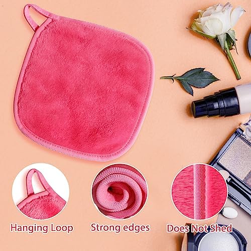 Makeup Remover Cloth, 6" x 6" Make Up Towels Reusable Face Cloth for Washing Face, Makeup Remover Pads Microfiber Face Washcloth with Mesh Bag, Just Water, 12 Pack - Image 4