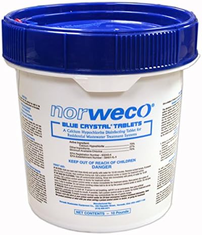 Norweco 10lb. Blue Crystal Chlorine Tablets for Aerobic or Septic Systems by Norweco
