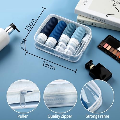 Mrsdry 16 Pack Travel Bottles Set, TSA Approved Leak Proof Silicone Squeezable Containers for Toiletries, Refillable Travel Accessories for Conditioner, Shampoo, Lotion & Body Wash Accessories - Image 5