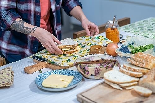 SUPERBEE Beeswax Wrap for Food, Set of 3 Bees Wax Wraps, Reusable Bees Paper for Wrapping Vegetables, Cheese, Bowl Covers and Sandwich Wrapping Paper, Beeswax Food Wraps (Fruit Punch) - Image 6