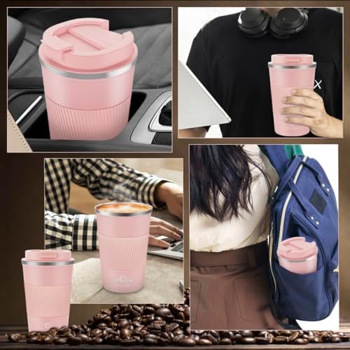 CS COSDDI 12 oz Coffee mug - Stainless Steel Coffee Cup with Leakproof Lid - Image 5