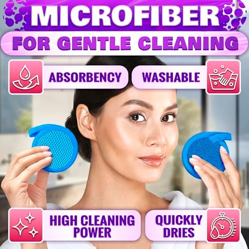 2 in 1 Face Scrub Pads, 3 Pcs Reusable Microfiber Facial Scrubber - Image 3