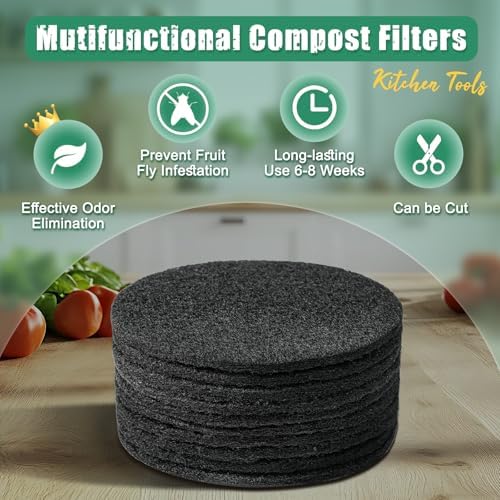 LMJP 6.7 Inch Charcoal Filters 10-Pack for Odor Absorption Replacement - Image 3