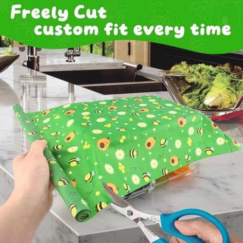 Beeswax Food Wraps,13x39 Inch Honeycomb Bread Wrap Eco-Friendly Reusable Bread Storage Bags Kitchen Food Storage Organic Beeswax Plastic Wrap - Image 5