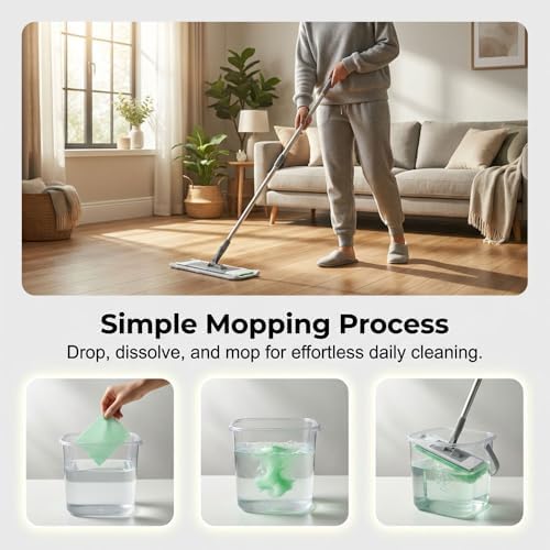100 Pcs Floor Cleaning Tablets Multi-Surface Cleaner, 2026 New Floor Cleaning Solution Tablets, Dissolvable Pre-Measured Deep Cleaning Cleaning Solution, for Tile and Vinyl Floors (Pink, 100pcs) - Image 4