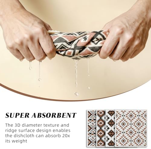 4 Pcs Swedish Dishcloths for Kitchen, Reusable, Super Absorbent - Image 4