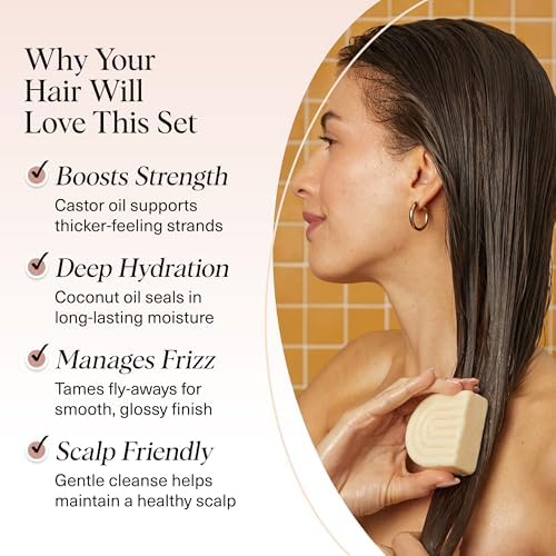 Kitsch Castor Oil Shampoo Bar & Coconut Oil Conditioner Bar – 2pc set - Image 2