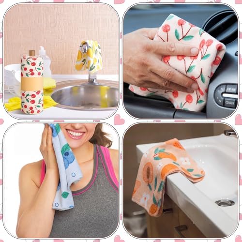 Redbaker 30 Pcs 18 Pcs Reusable Paper Towel for Kitchen,Fruit Design - Image 4