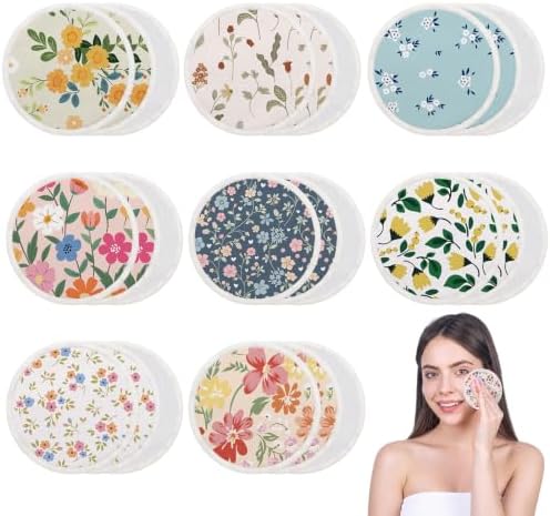Fanfanwin 24 Pcs Reusable Makeup Remover Pads 4" Microfiber Makeup Cloths by Fanfanwin