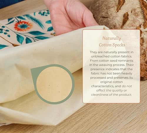 Beeswax Bread Bag for Homemade Bread & Beeswax Wrap Set - Image 6
