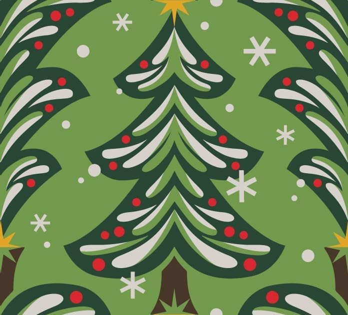 SHIKIWRAP Reusable Furoshiki Gift Wrap, 18-Inch, Trees & Stars - Image 3