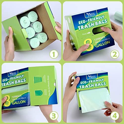 8 Gallon Medium Trash Bags - Strong Leak-Resistant - 120 Count Unscented - Image 6
