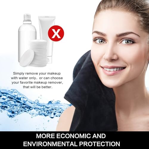 SINLAND Microfiber Facial Cloths Fast Drying Washcloth 12inch x 12inch Absorbent Face Wash Cloth Soft Makeup Remover Cloths - Image 6