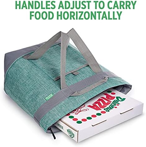Jumbo Insulated Cooler Bag - Heavy Duty Soft Insulated Grocery Bag (Green) - Image 5