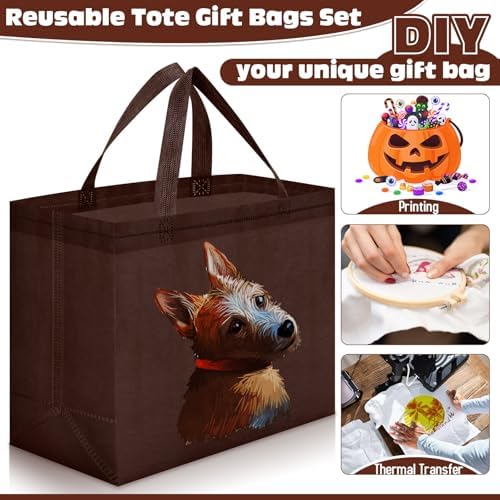 Windyun Reusable Grocery Bags Non Woven with Handles - Image 6