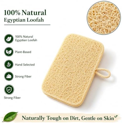 5 Pack Natural Loofah Sponges, 4.7 Inch Long Organic Luffa Plant-Based Real Egyptian Shower Loofah Body Scrubber for Exfoliating & Smooth Skin Cleansing – Ideal for Men & Women, Spa & Shower Use - Image 4