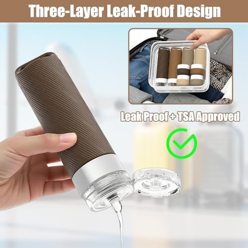 Travel Toiletry Containers 26Pcs Silicone Leakproof TSA Approved Set - Image 3