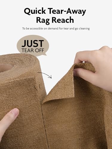 Fantasticlean Microfiber Cleaning Cloth Roll- 40 Sheets, 12" x 12" (Tan) - Image 5