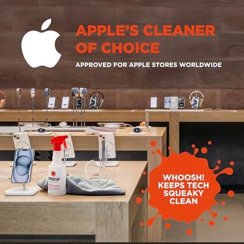 WHOOSH! Screen Shine Pro – Refillable TV Screen Cleaner & Cloth, 16.9 fl oz - Image 5