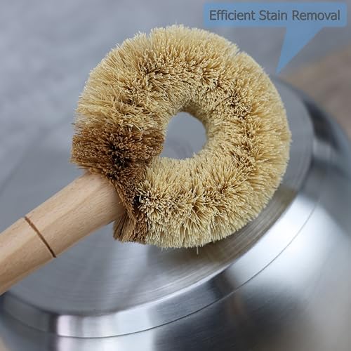 EIKS 2 Pack Kitchen Scrub Brushes, Natural Coconut Fiber - Image 5