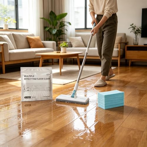 100 Pack Concentrated Floor Cleaning Tablets, Multi-Effect Soluble Dry Cleaning Sheets, Portable Mop Solution Pads for Household Tile Hardwood Marble Laminate Floors, All Purpose Floor Cleaner - Image 3
