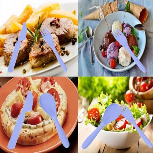 Wheat Straw Travel Cutlery Set Portable Knife Fork Spoon with Storage Case - Image 5