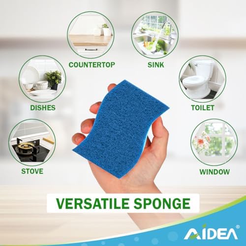 AIDEA Sponges Kitchen, Non-Scratch Scrub Sponge,12Count, Sponge for Dishes - Image 5